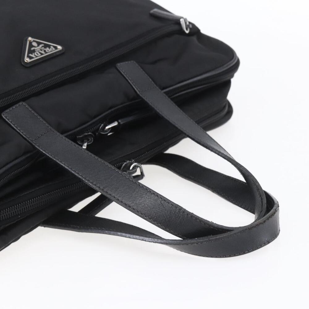 PRADA Business Bag Nylon Black Silver Auth ka390 - Picture 7 of 16